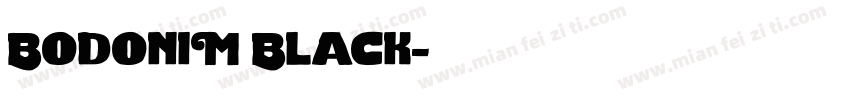 BodoniM Black字体转换
